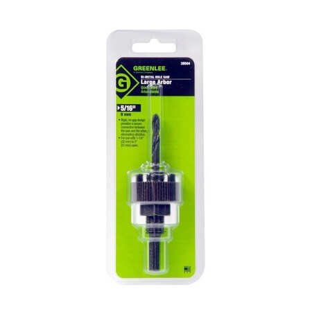 Greenlee Arbor, Holesaw 3/8 Shnk, 1 Flat, Hole Making 38504